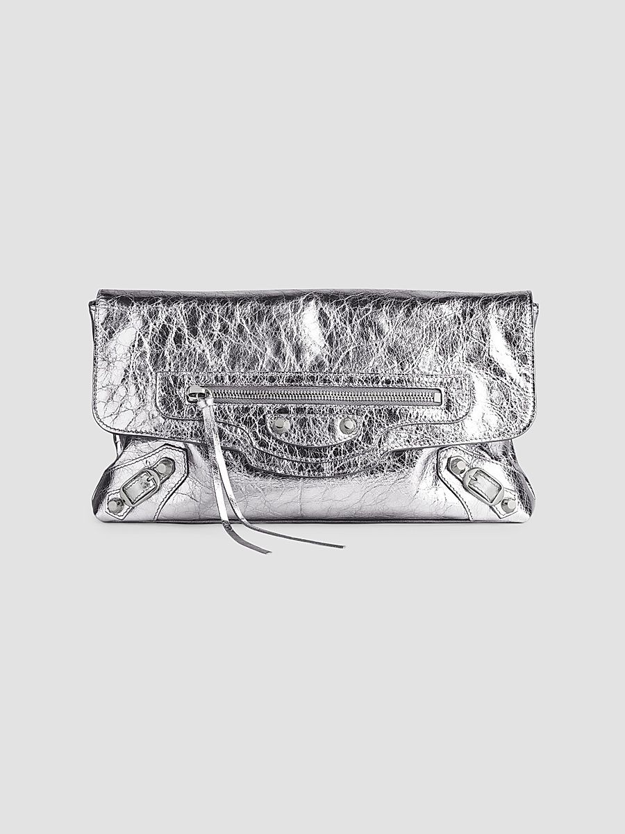 Balenciaga Women's Le City Clutch - Silver