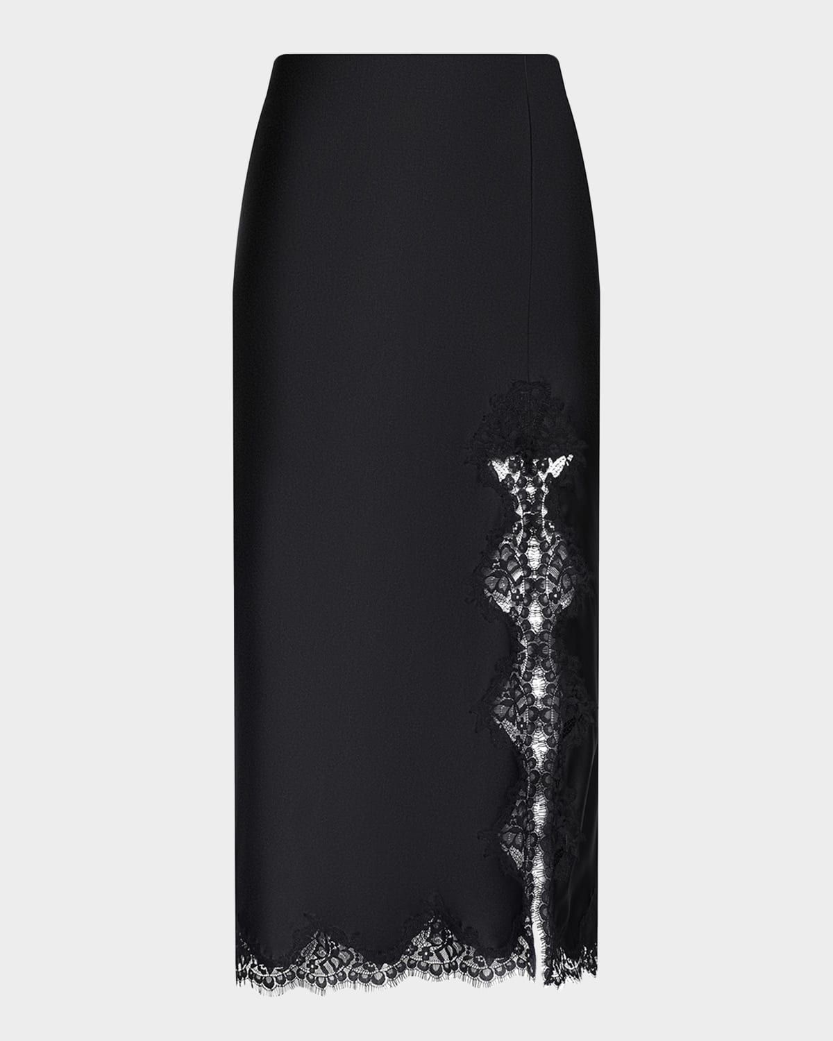 Tico Lace Silk Midi Skirt