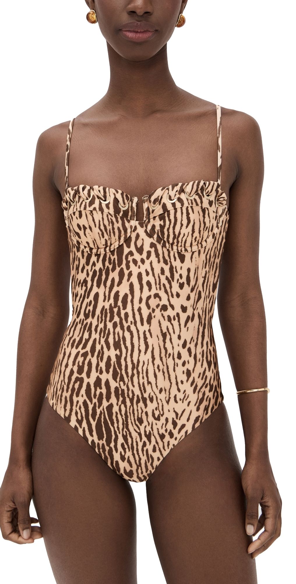 Zimmermann Cascadian Balconette One Piece Tan Leopard 3 A/B