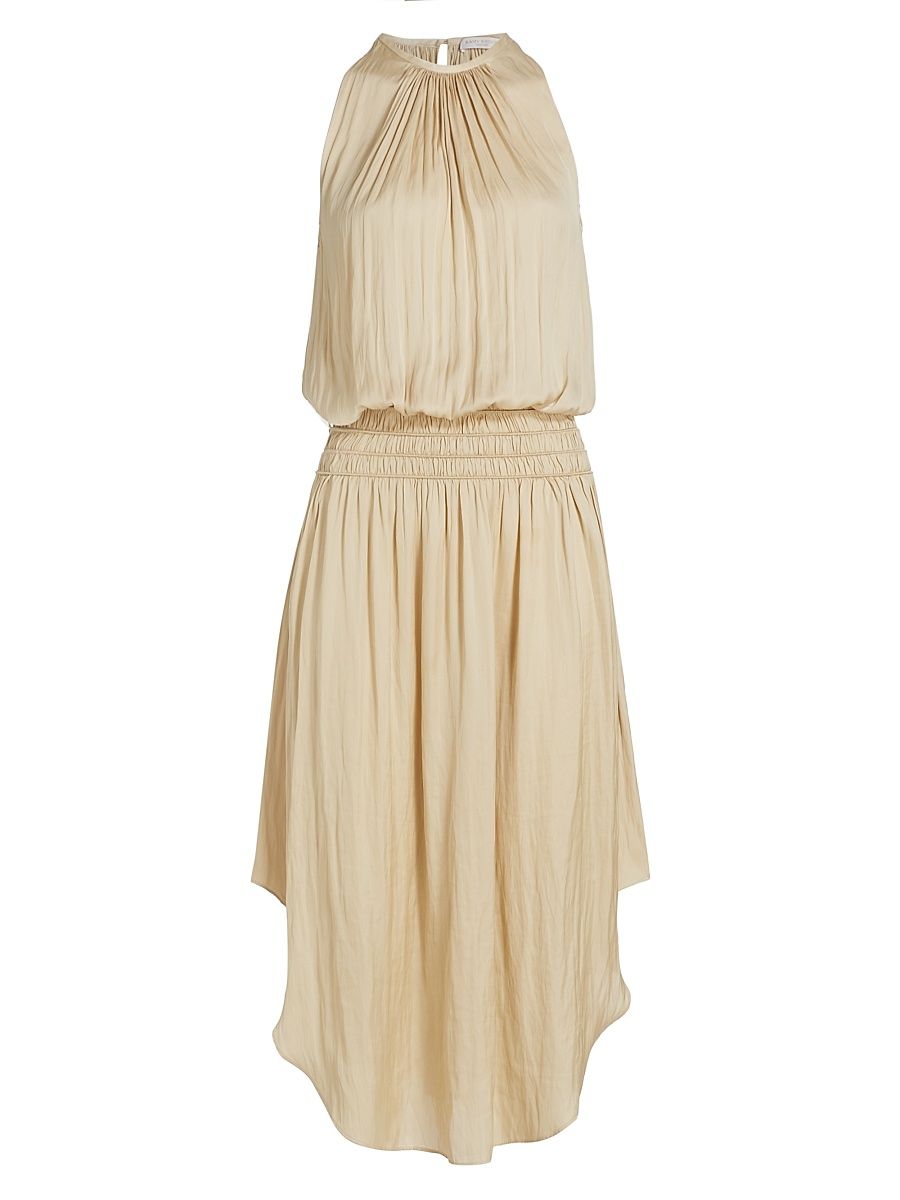 Women's Audrey Sleeveless Midi Dress - Soft Gold - Size Medium
