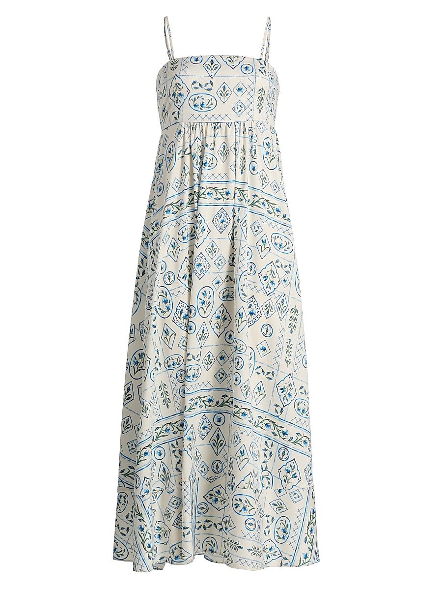 Women's Adina Printed Maxi Dress - Tiled Flora - Size XL