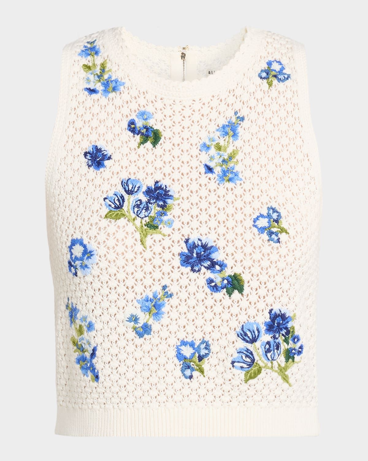 Amity Embroidered Crochet Tank Top