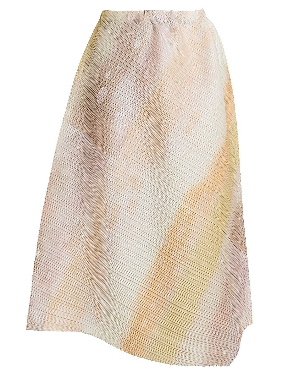 Women's Sea Bubble Plissé Midi-Skirt - Greige - Size Large