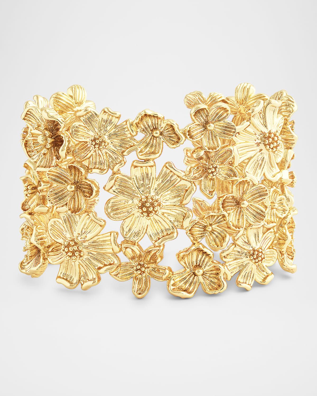 Wildflowers Wide Cuff Bracelet