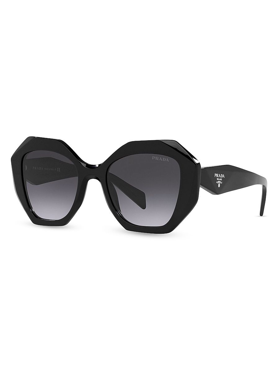 Women's 53MM Hexagon Sunglasses - Black