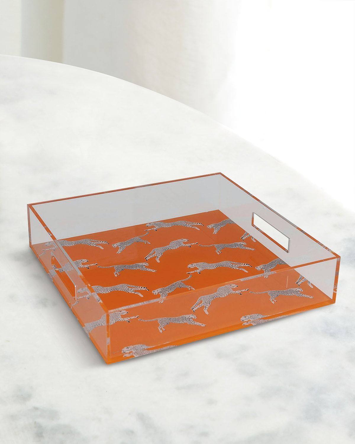 Leaping Cheetah Acrylic Tray