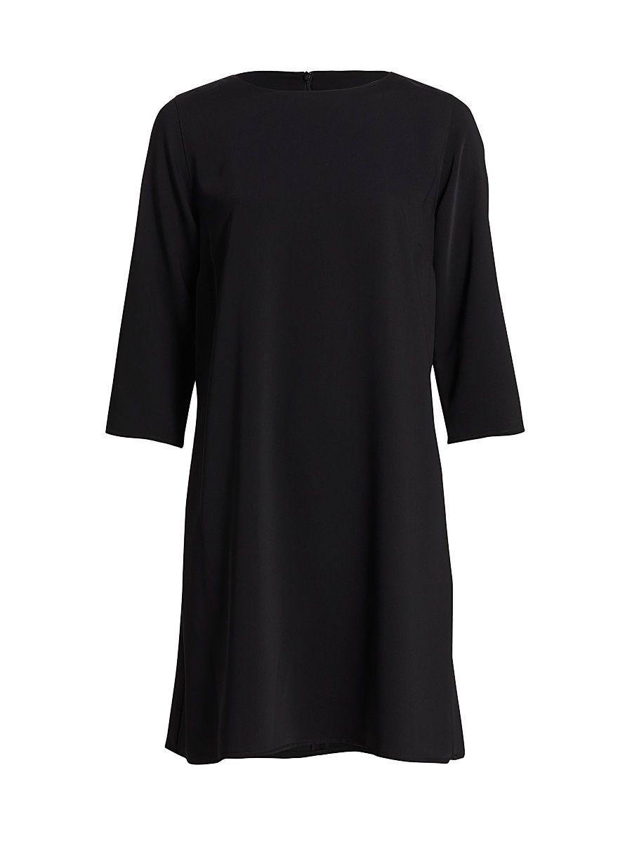 Women's Suzette Crepe Knee-Length Dress - Black - Size XL