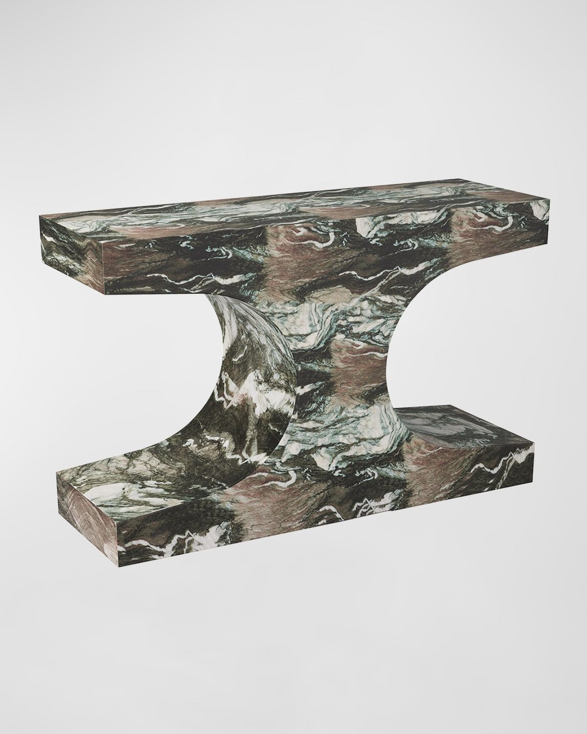 Augustine Faux Marble Console Table
