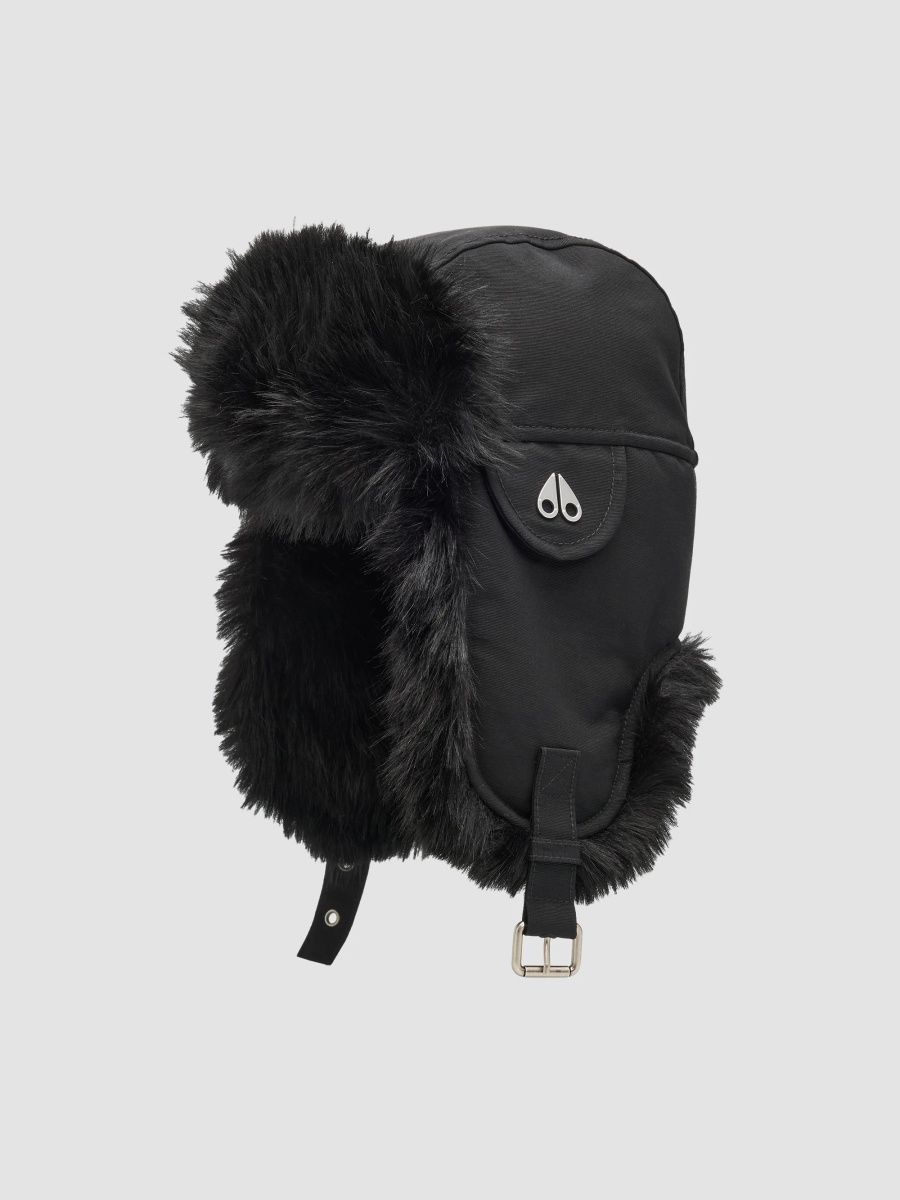 Moose Knuckles Men's Original Trapper Hat - Black - Size Small