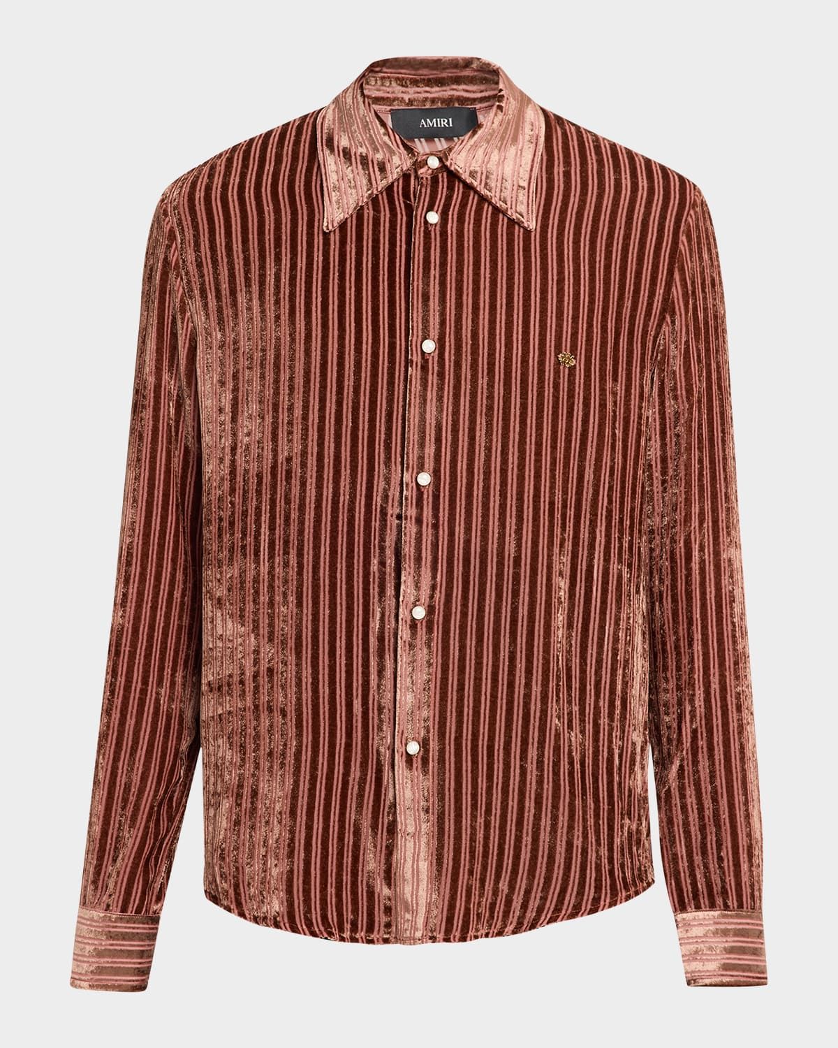 Men & apos;s Velvet Stripe Dress Shirt