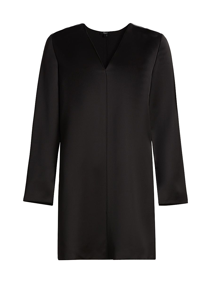 Women's Victoria V-Neck Mini-Dress - Black - Size Medium