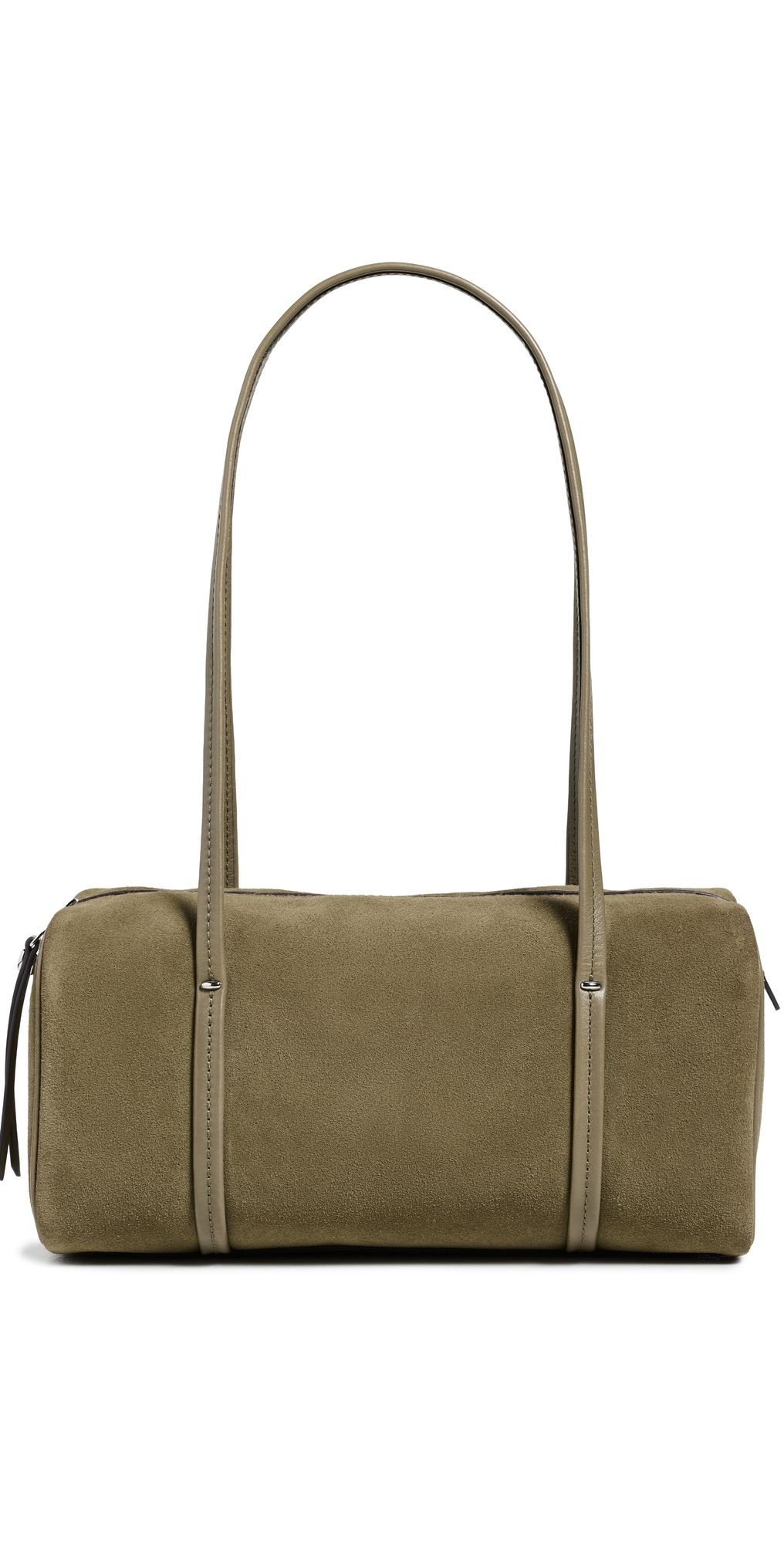 Madewell The Brioche Shoulder Bag in Suede Worn Olive One Size