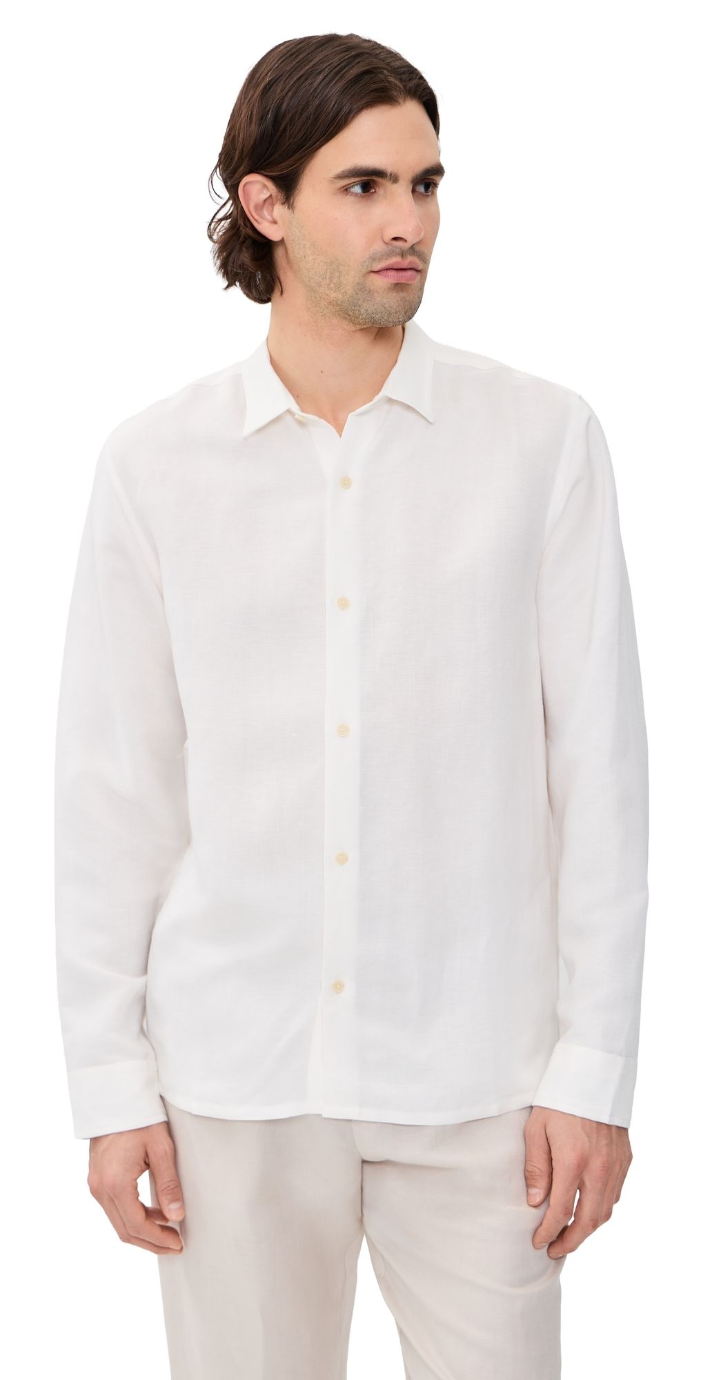 AUTO-REPLY Andrew Linen Shirt White S