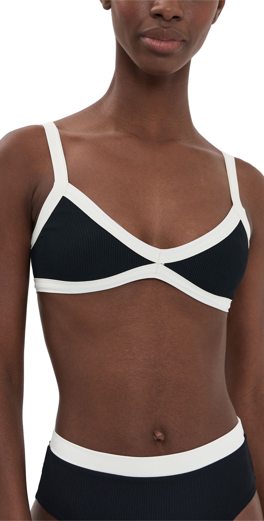 LSPACE Taylor Bikini Top Black/Cream L