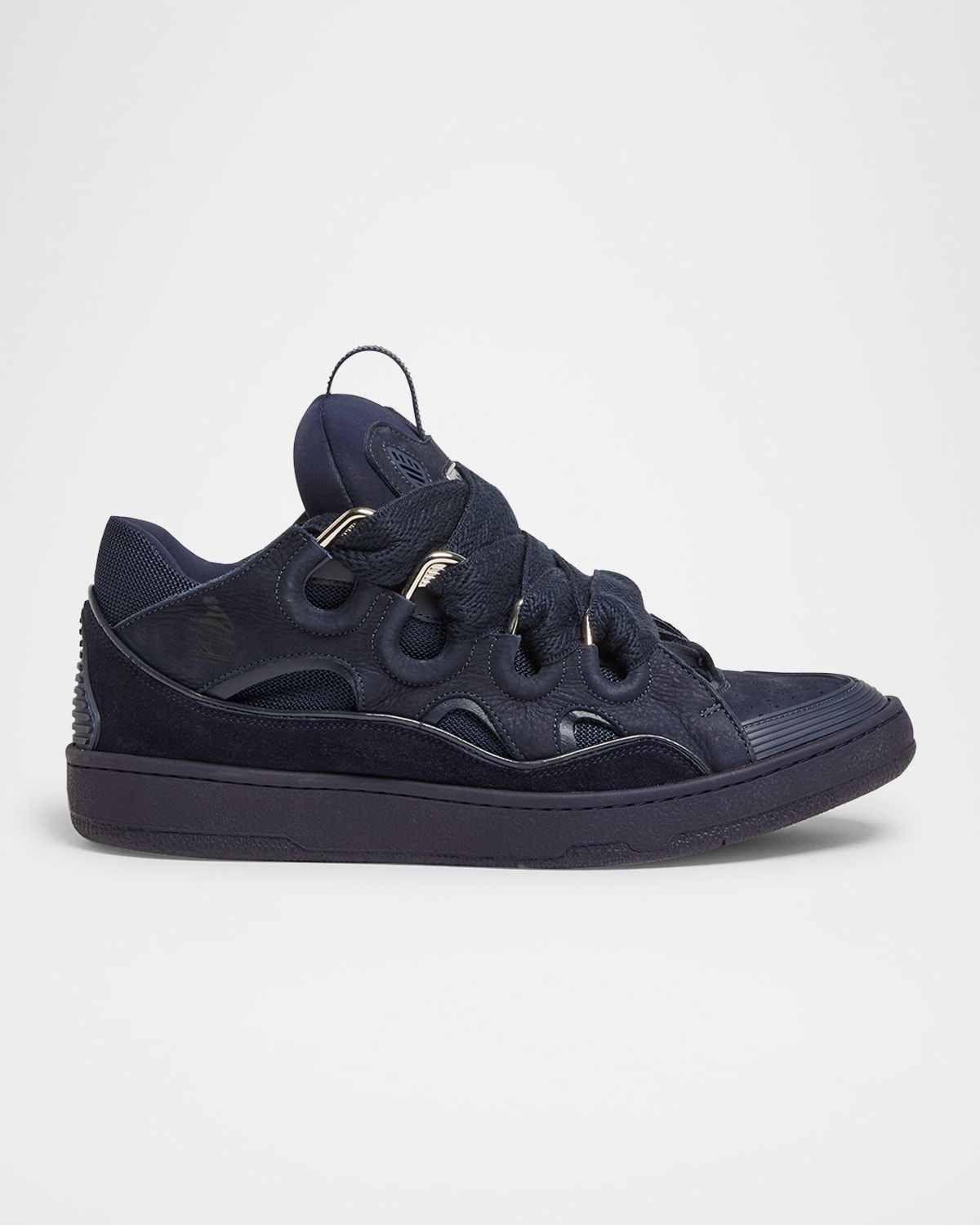 Men & apos;s Curb Napa Leather Low-Top Sneakers