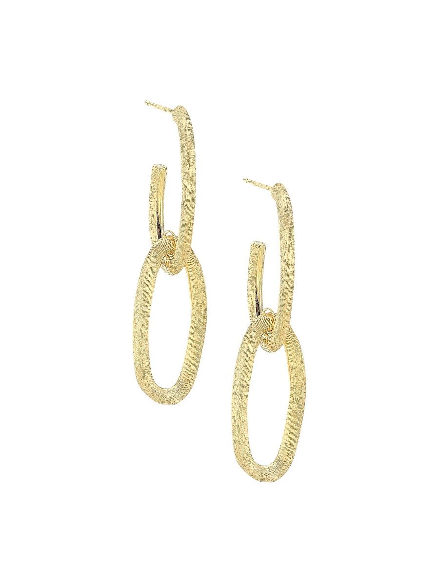 Women's Jaipur 18K Yellow Gold Oval Double-Link Earrings - Yellow Gold