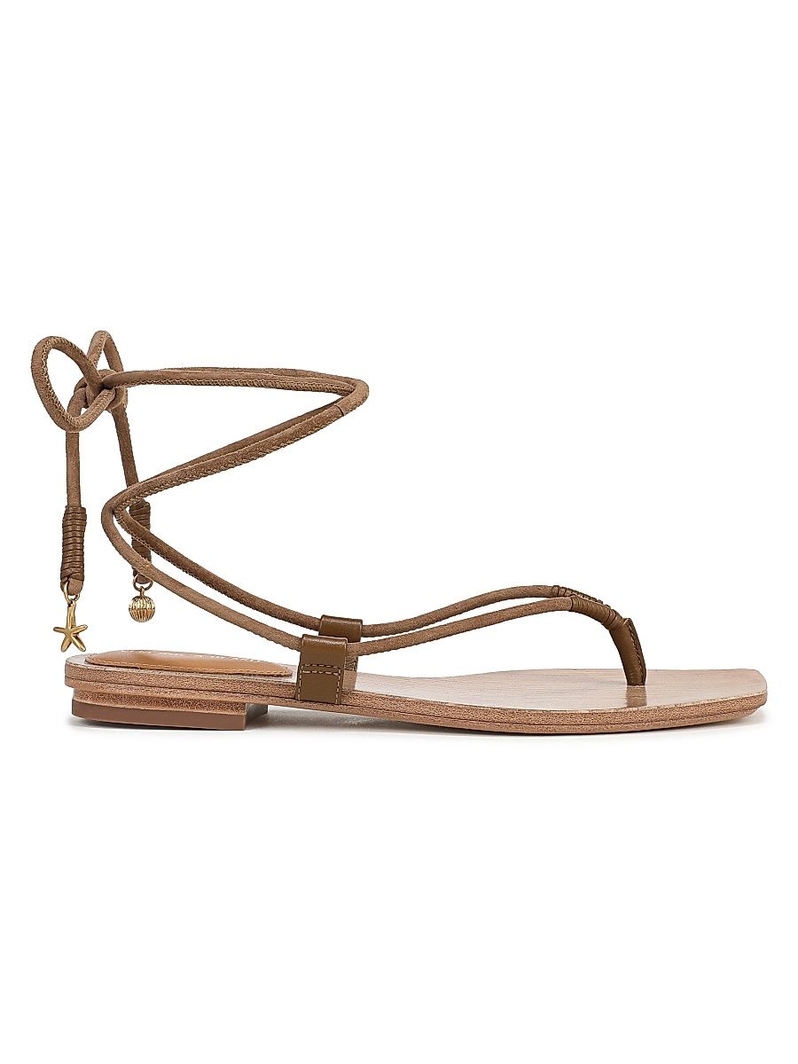 Women's Rosetta Strappy Suede Sandals - Chestnut - Size 12