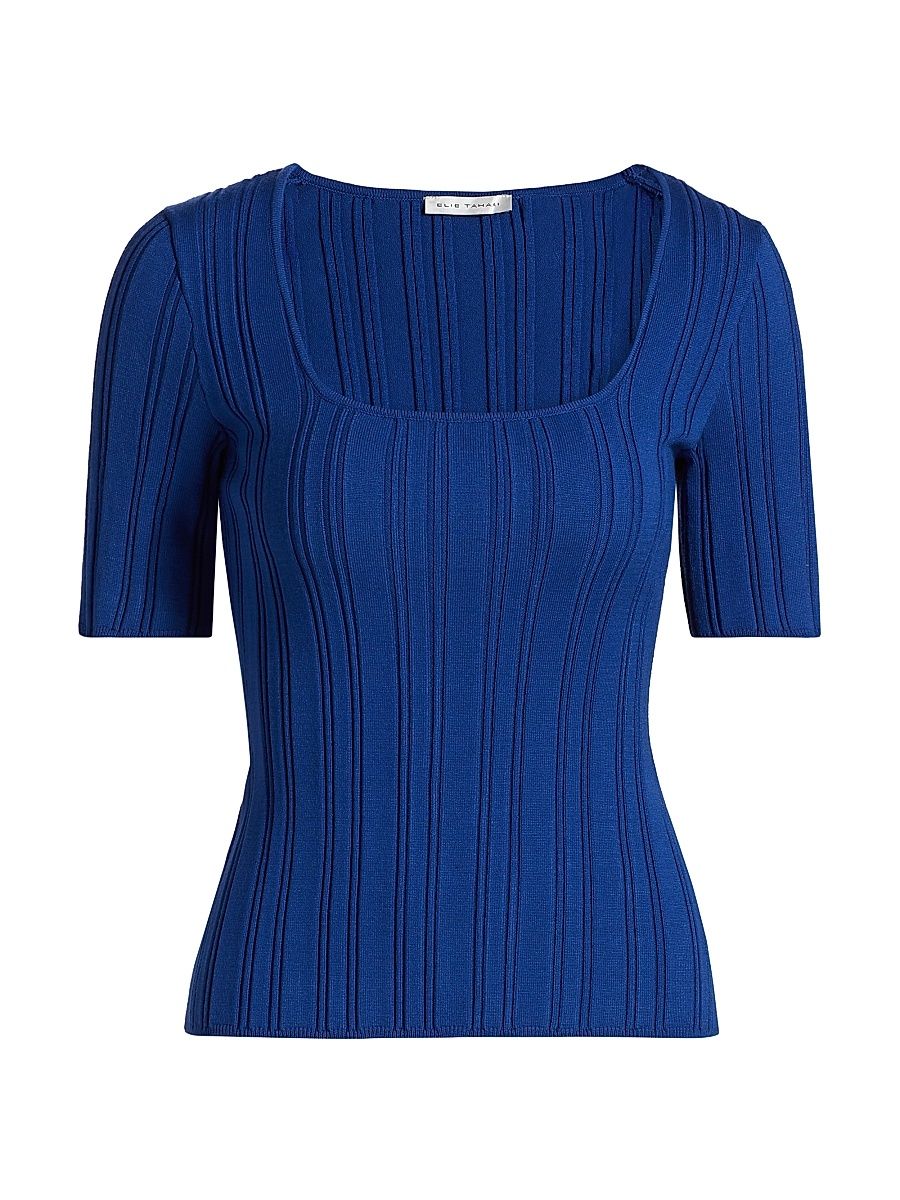Women's The Wren Rib-Knit Top - Blue Diamond - Size Medium