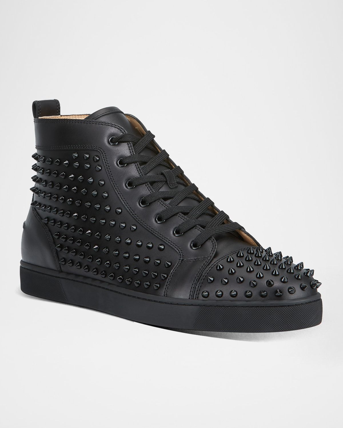 Men & apos;s Louis Mid-Top Spiked Leather Sneakers