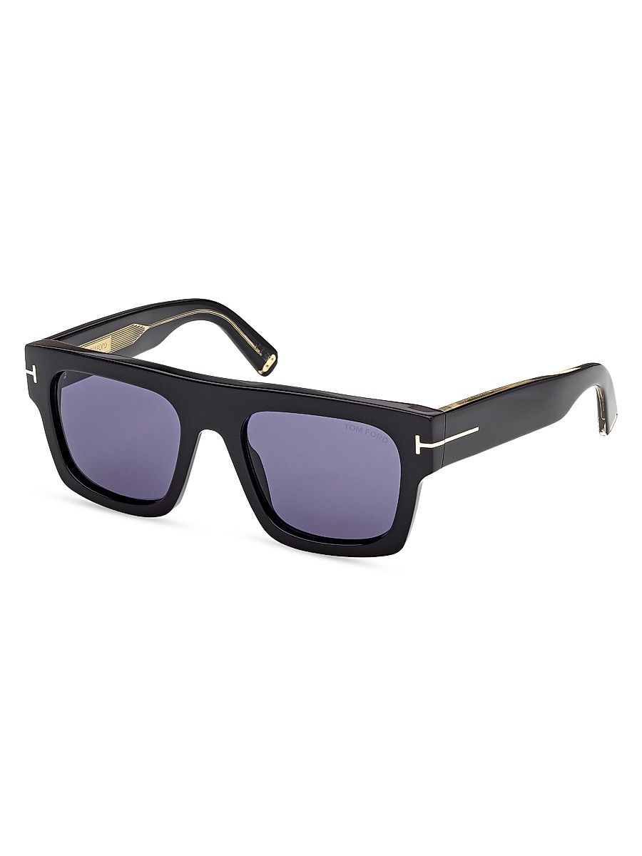 Men's 55MM Square Sunglasses - Black Purple