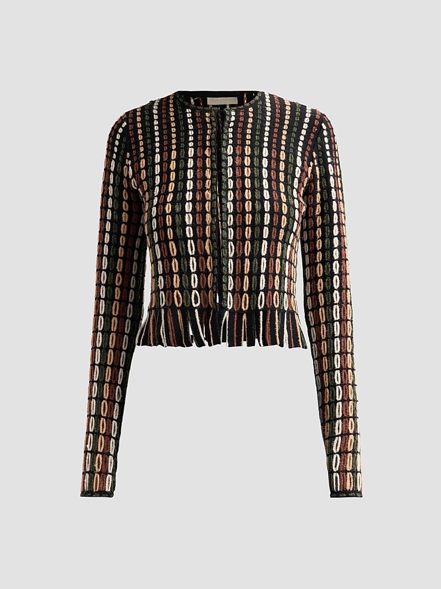 Women's Zora Float-Stitch Knit Wool-Blend Cardigan - Noctis - Size XL