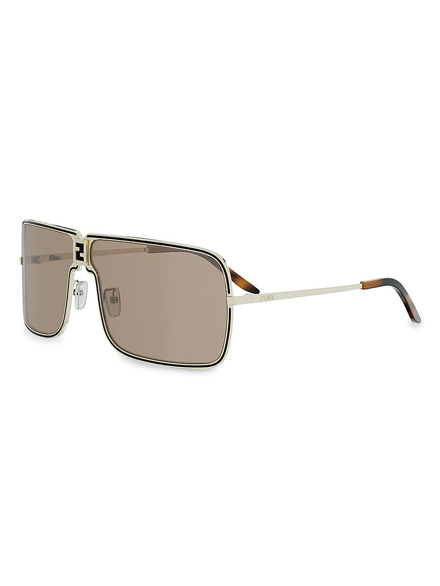 Women's Fendiness 67MM Square Sunglasses - Gold Brown