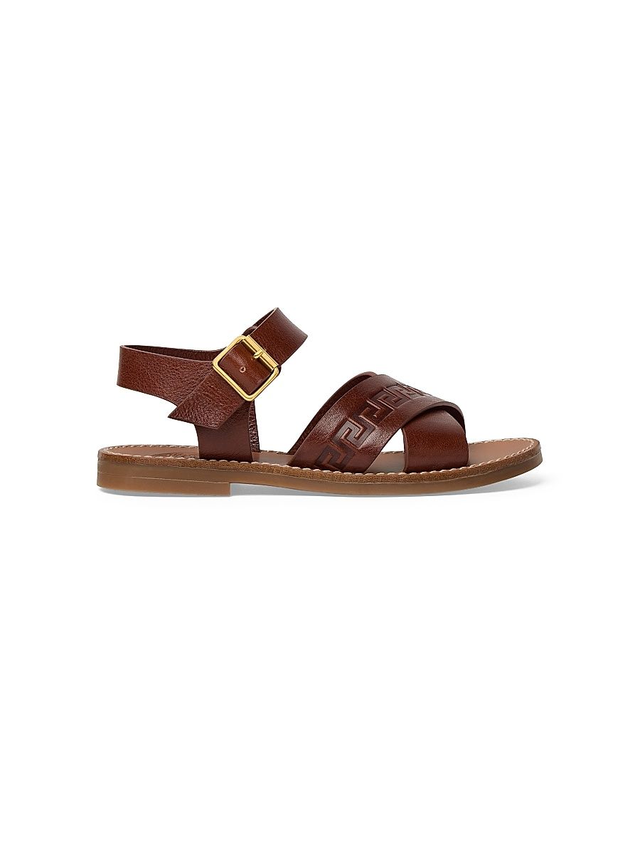Little Kid's & Kid's Leather Sandals - Gold - Size 4.5 (Child)