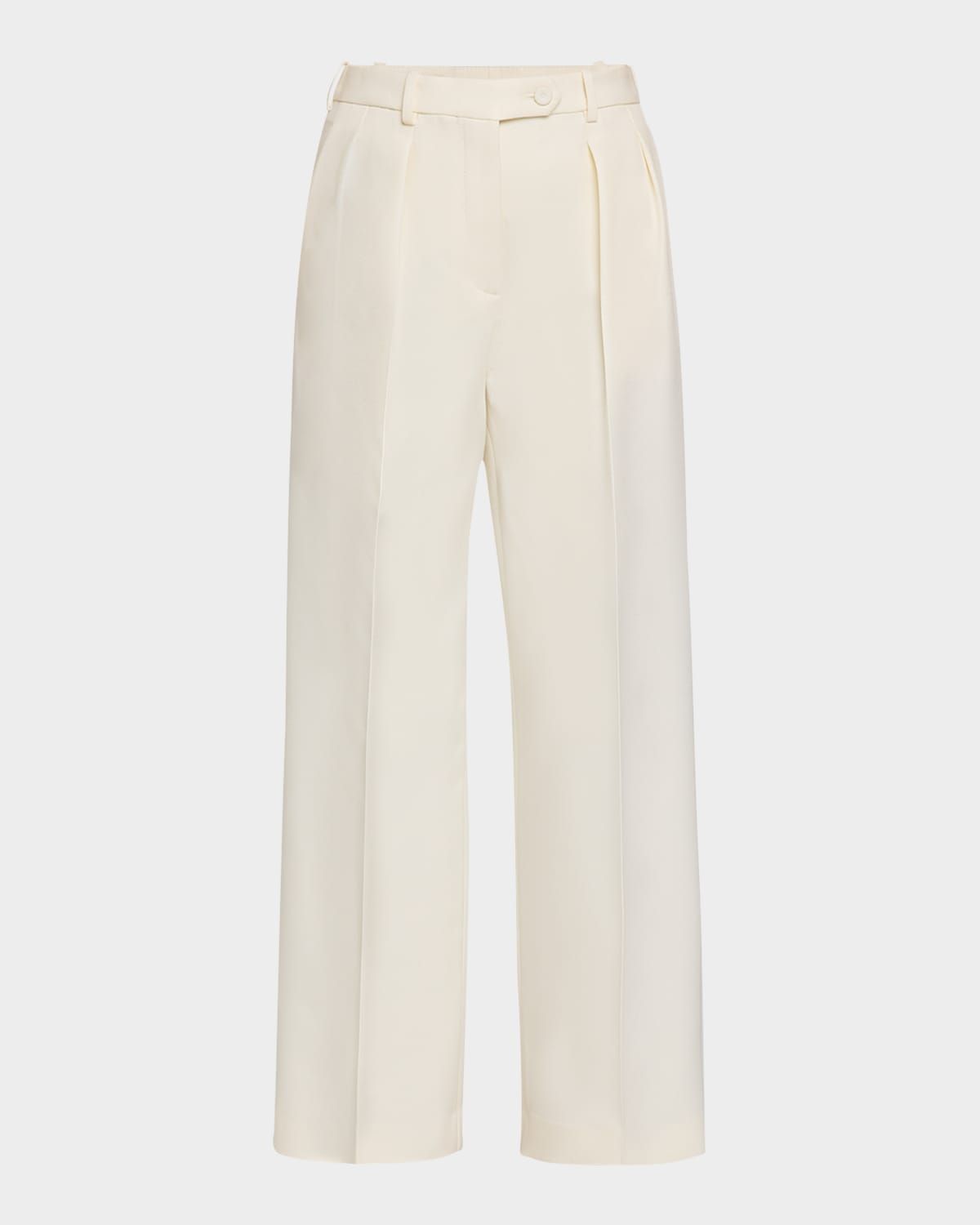 Bart Pleated Taper Leg Wool Trousers