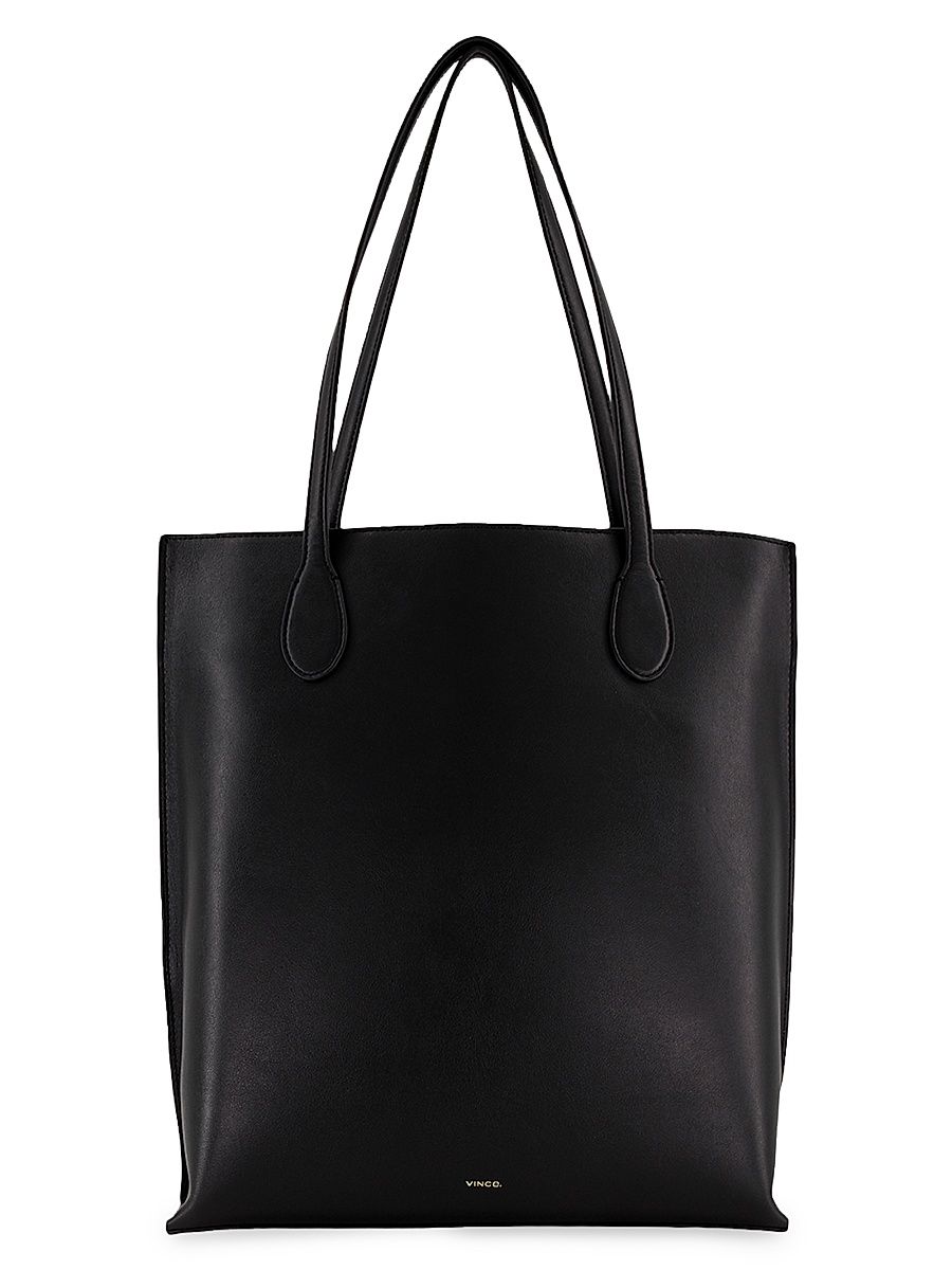 Women's Athene Leather Tote Bag - Black