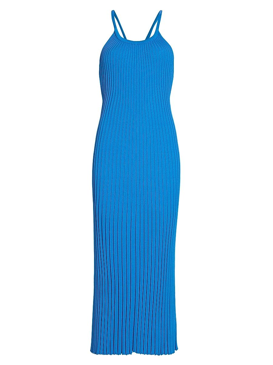 Women's Vida Rib-Knit Midi-Dress - Blue - Size Medium