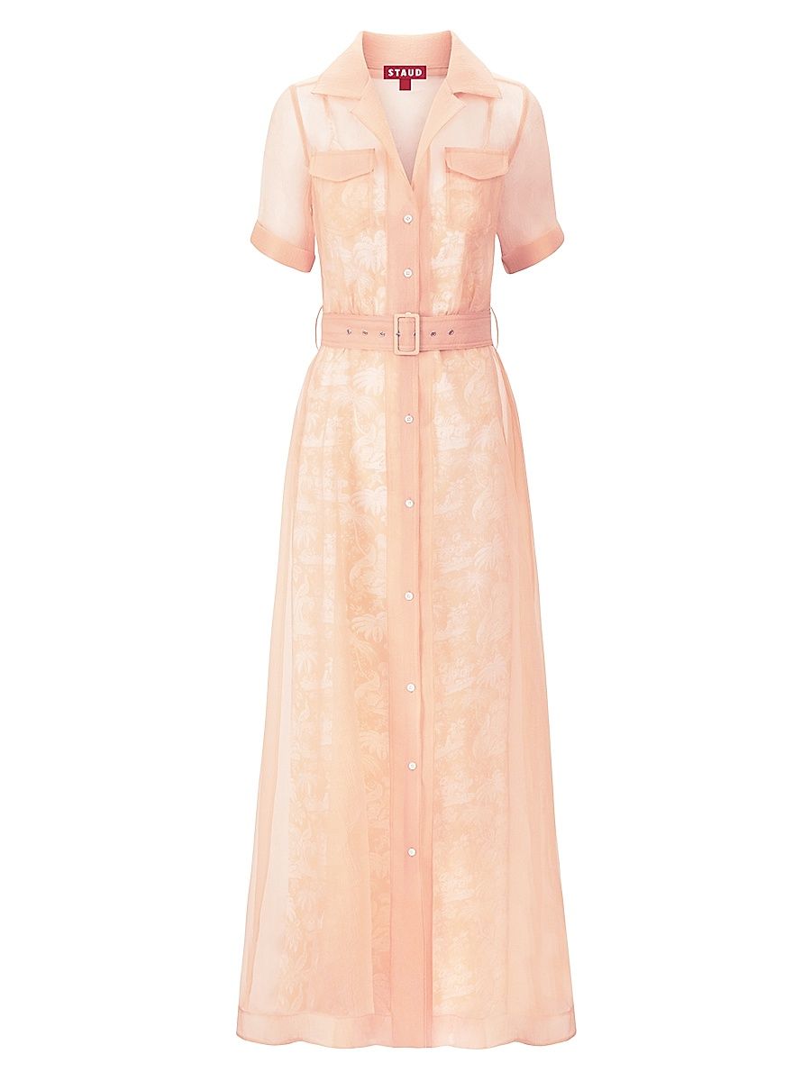 Women's Millie Cotton-Blend Organza Maxi Dress - Beige Ivory Toile - Size 4