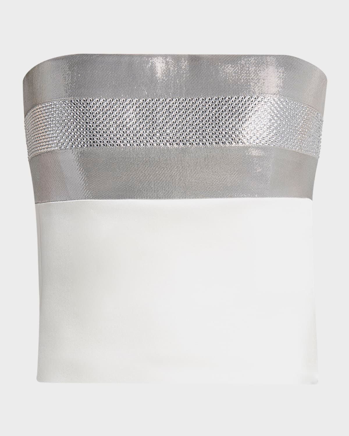 Strapless Lame Bustier Top