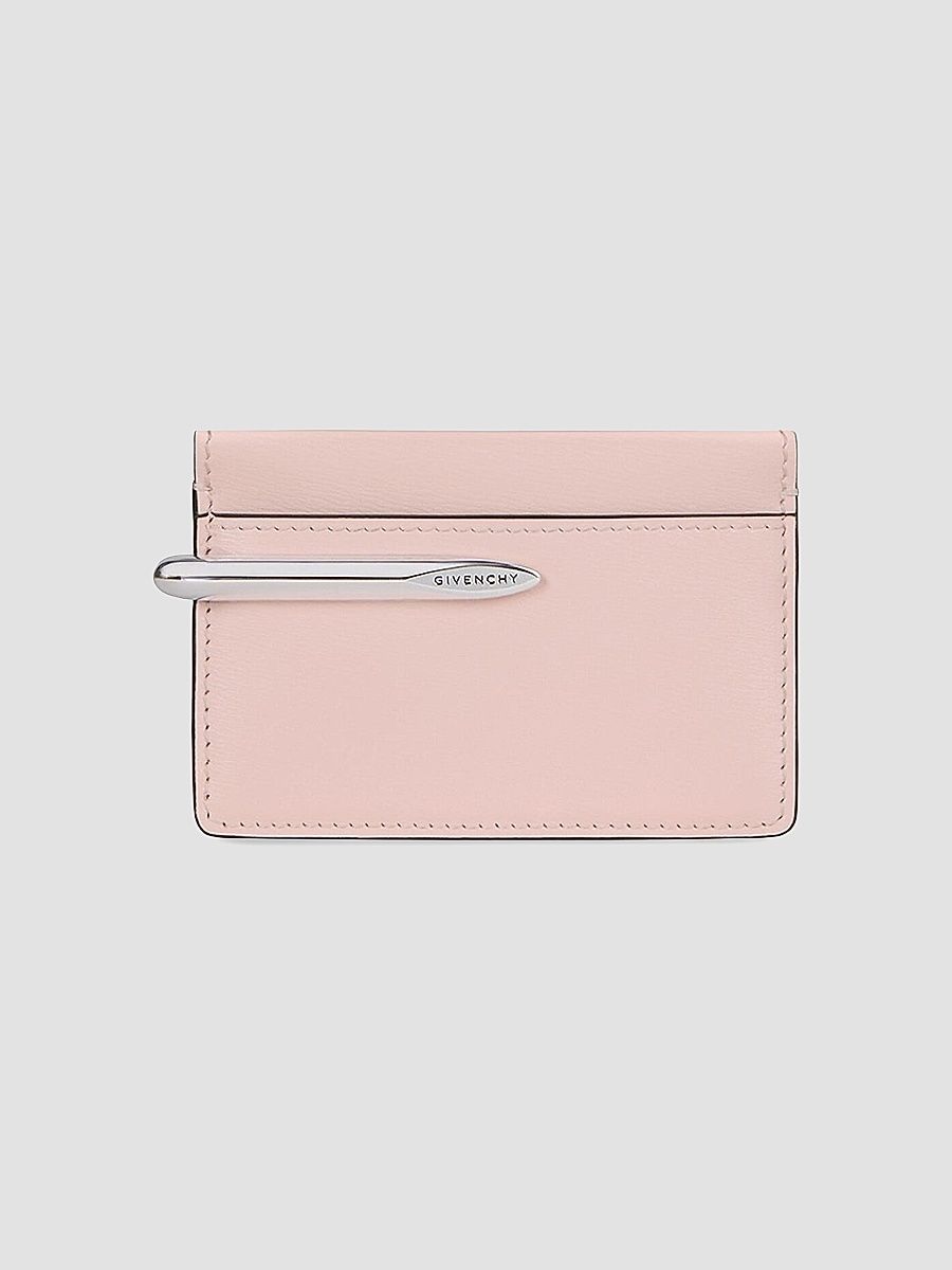 Givenchy Women's Pinch Card Holder in Leather - Baby Pink
