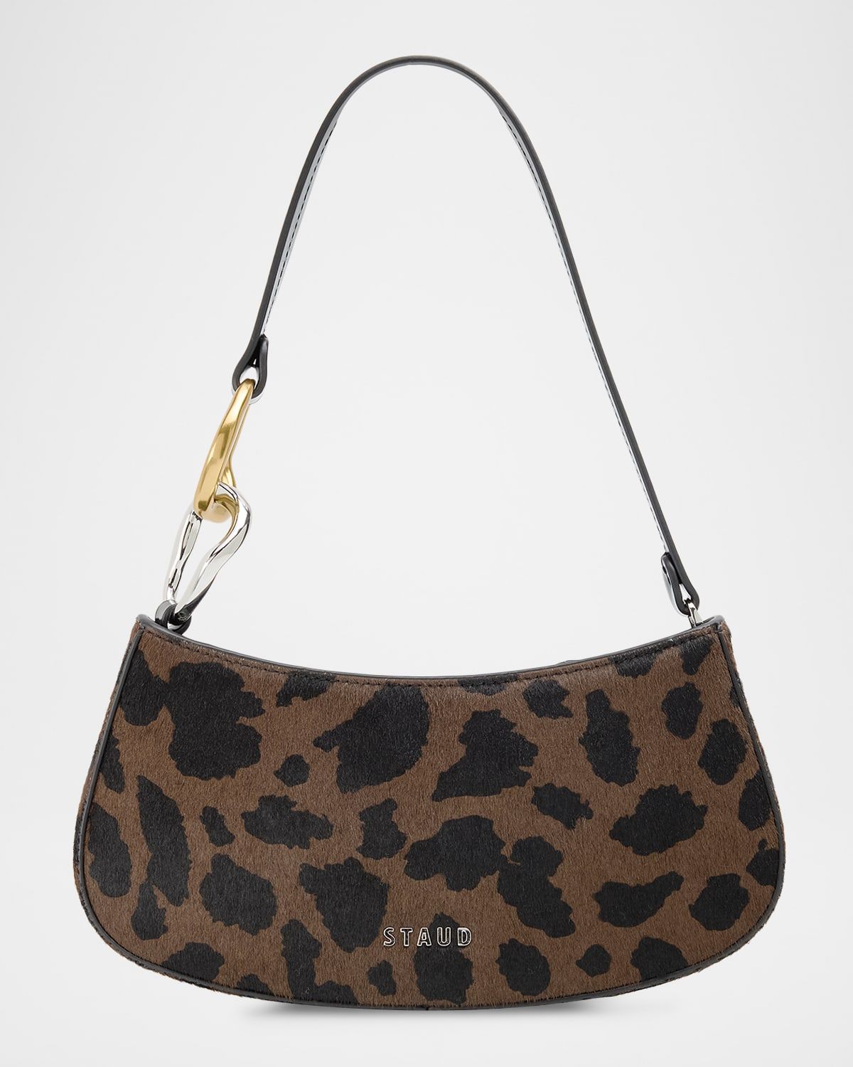Ollie Animal-Print Calf Hair Shoulder Bag