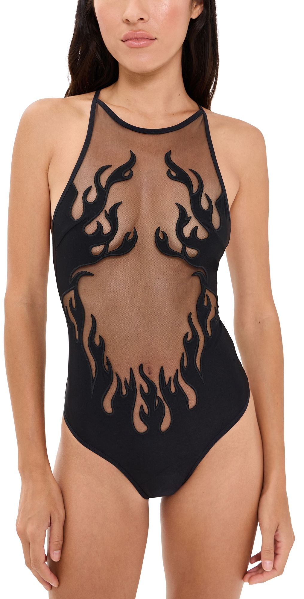 Thistle and Spire Smokin Mirrors Bodysuit Black XS