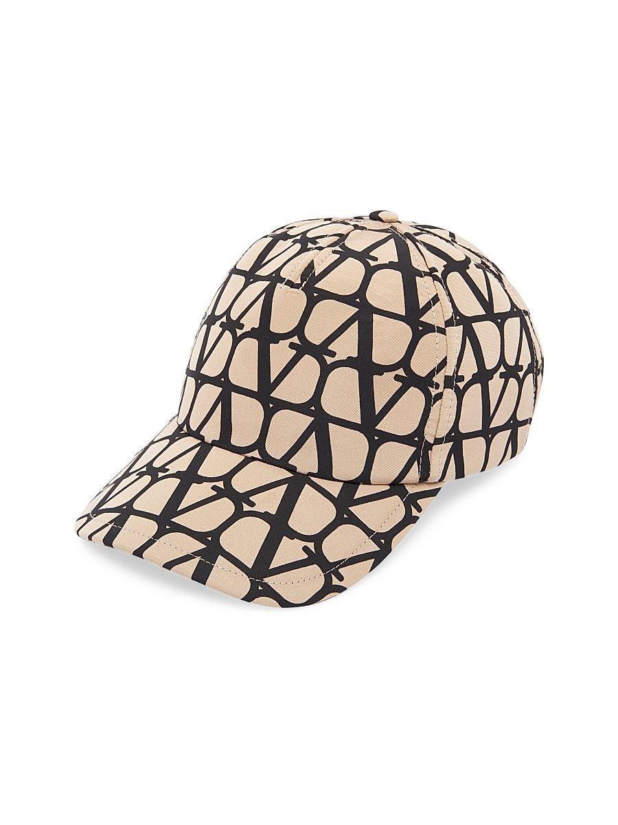 Women's Toile Iconographe Baseball Cap in Toile Iconographe Faille - Beige Black - Size Small