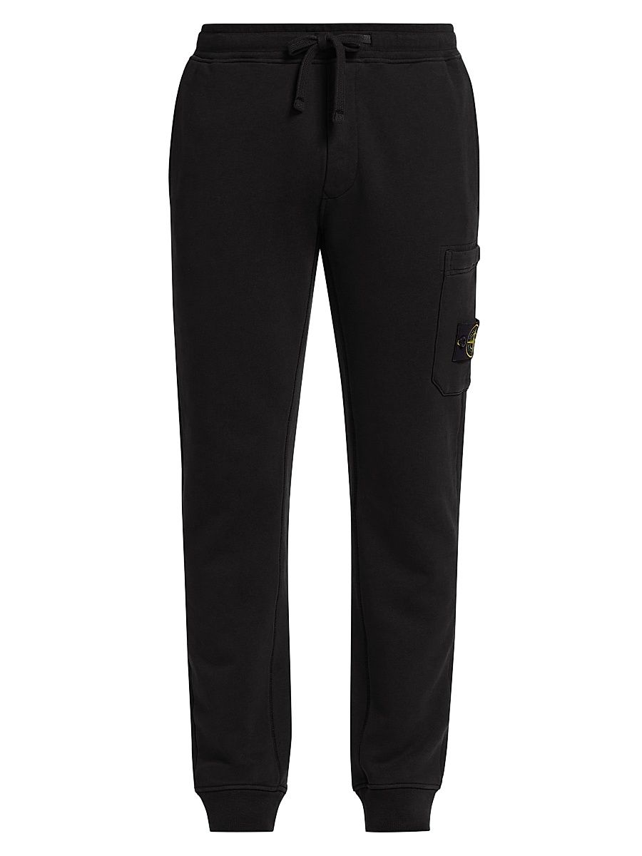 Men's Cotton Fleece Jogger Pants - Black - Size XL
