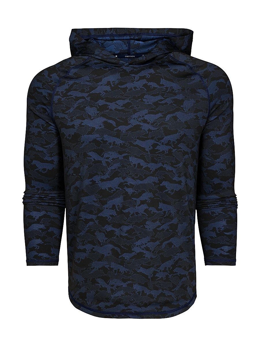 Men's Wolfpack Camo Kennebec Sport Hoodie - Maltese Blue - Size Small