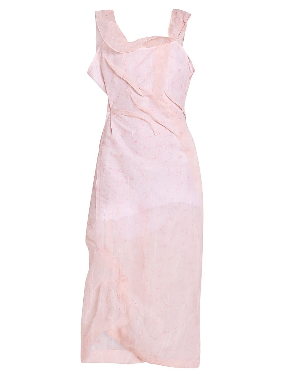 Women's Shoulder Loop Midi-Dress - Sketched Ditsy Blossom - Size 0