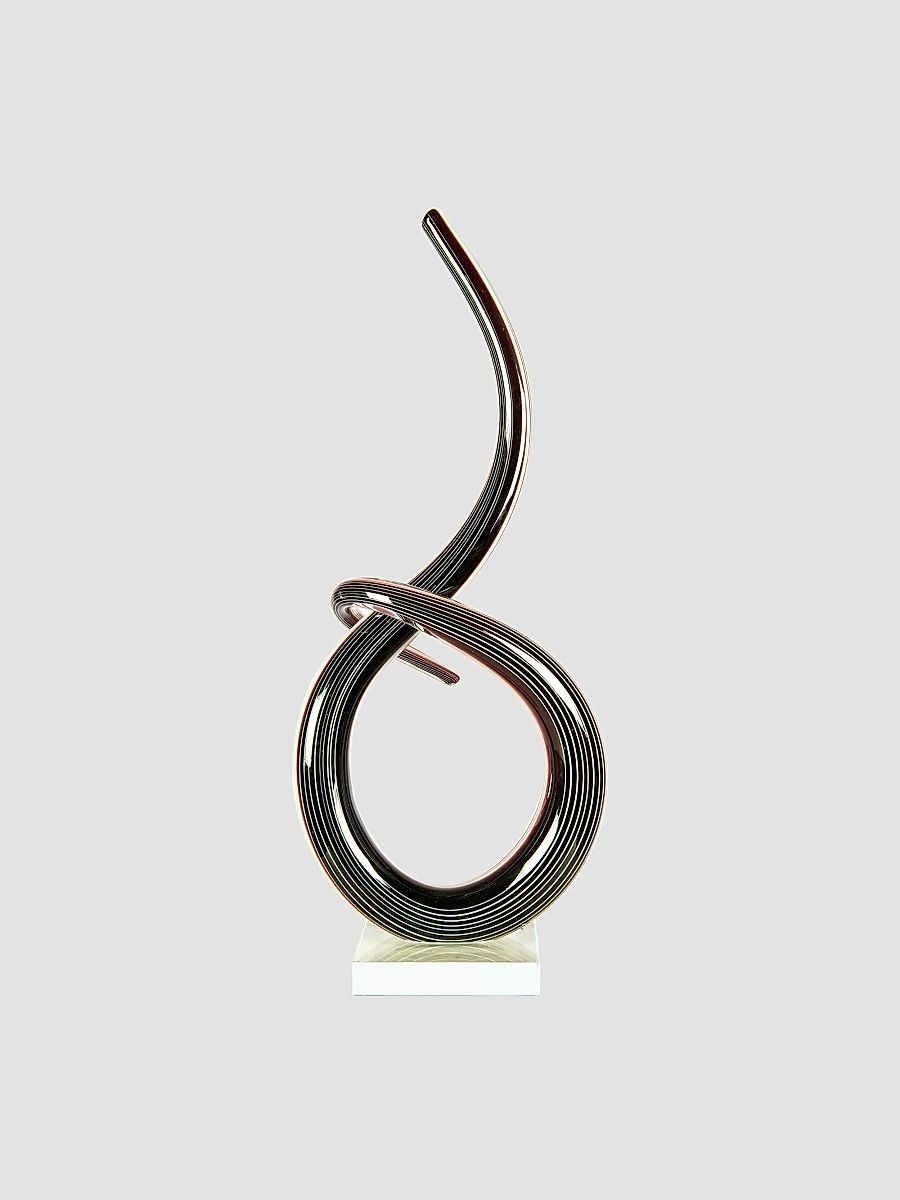 Midnight Spiral Glass Sculpture - Multi