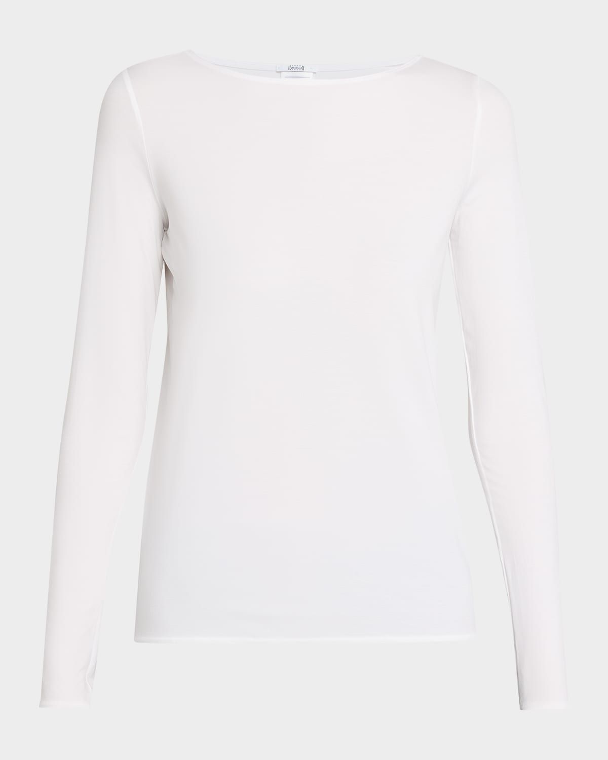 Pure Bateau-Neck Jersey Top