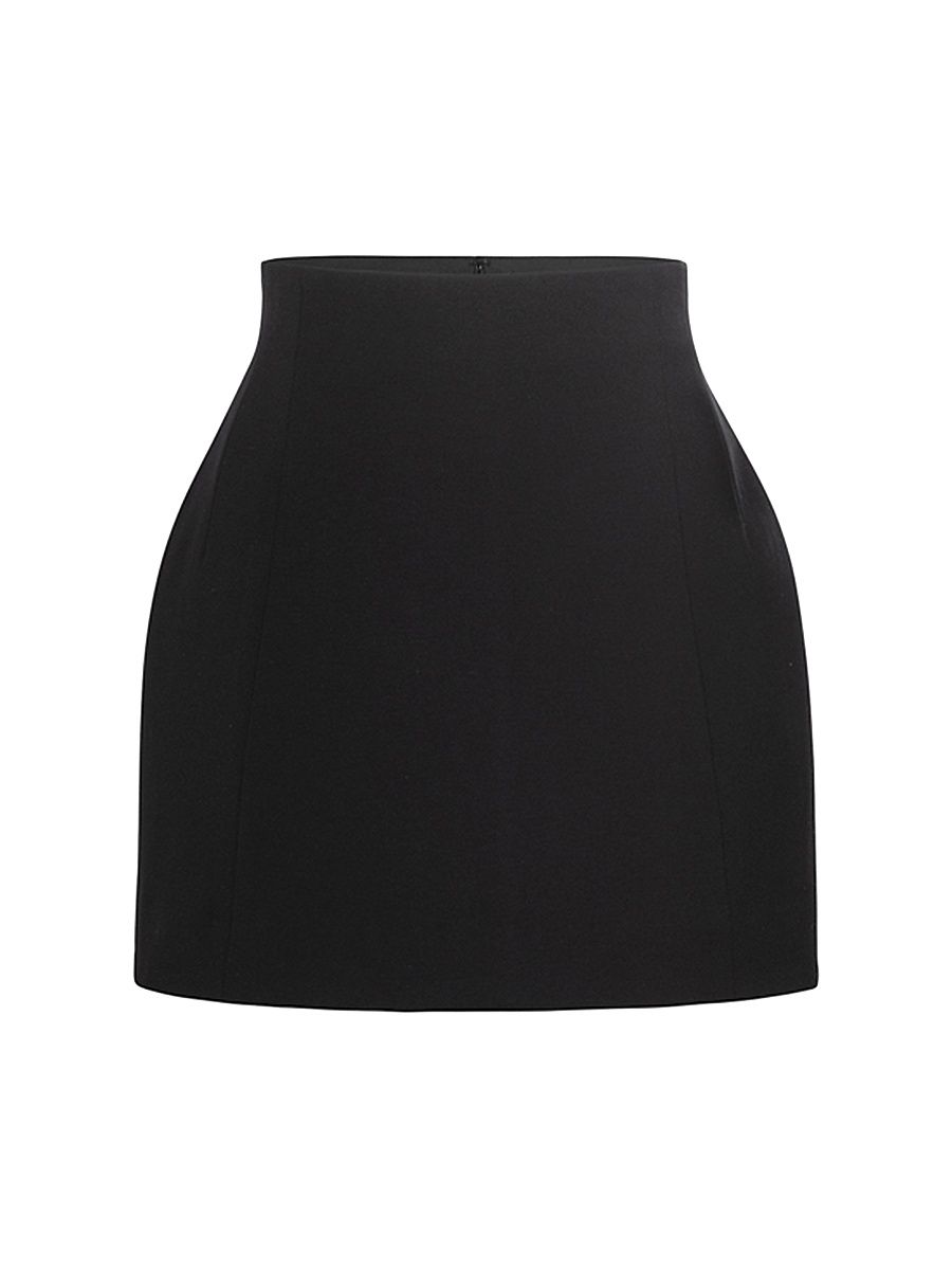 Women's Soft Stretch Ponte Miniskirt - Black - Size 16