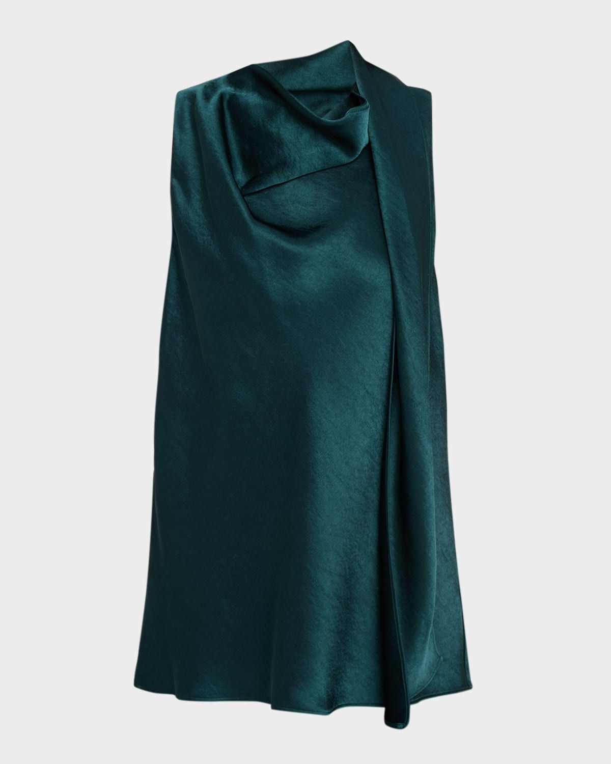 Sleeveless Satin Scarf Top