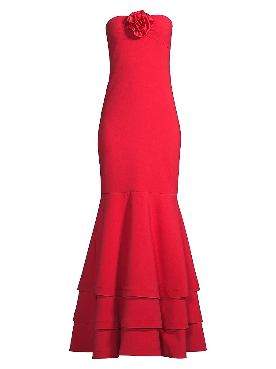 Women's Levi Strapless Mermaid Gown - Scarlet - Size 14