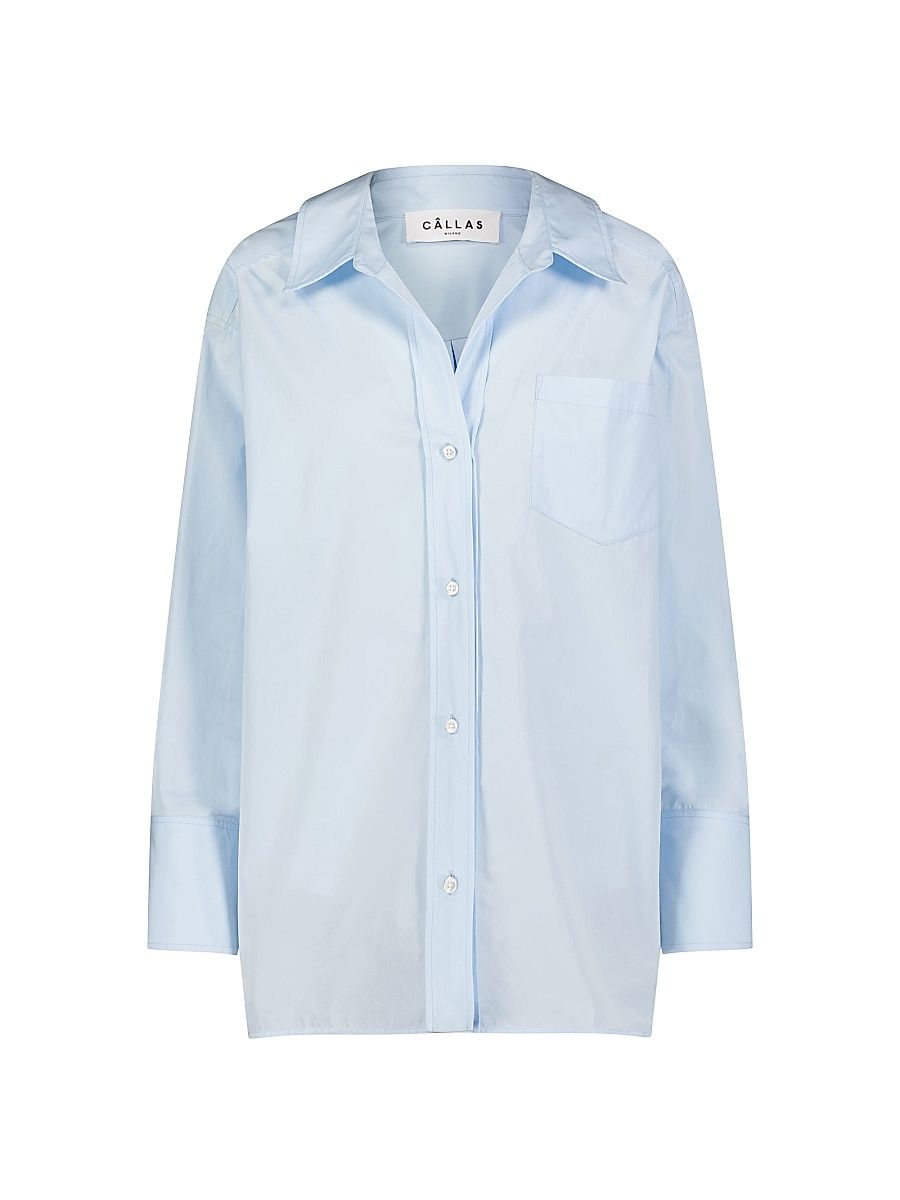 Women's Petra - Boyfriend Oversized Shirt - Blue - Size 6