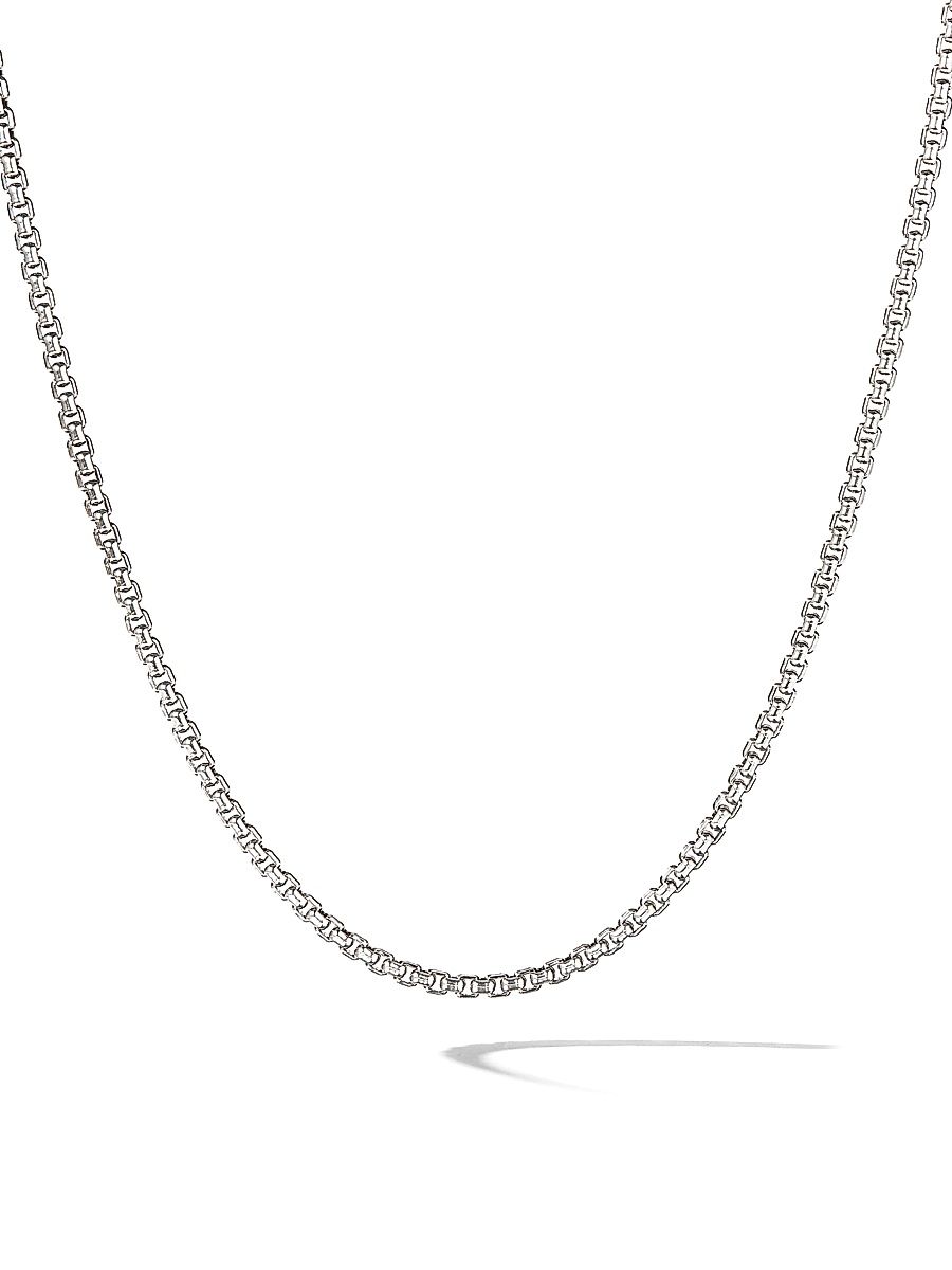Women's Box Chain Necklace In Sterling Silver - Silver - Size 26