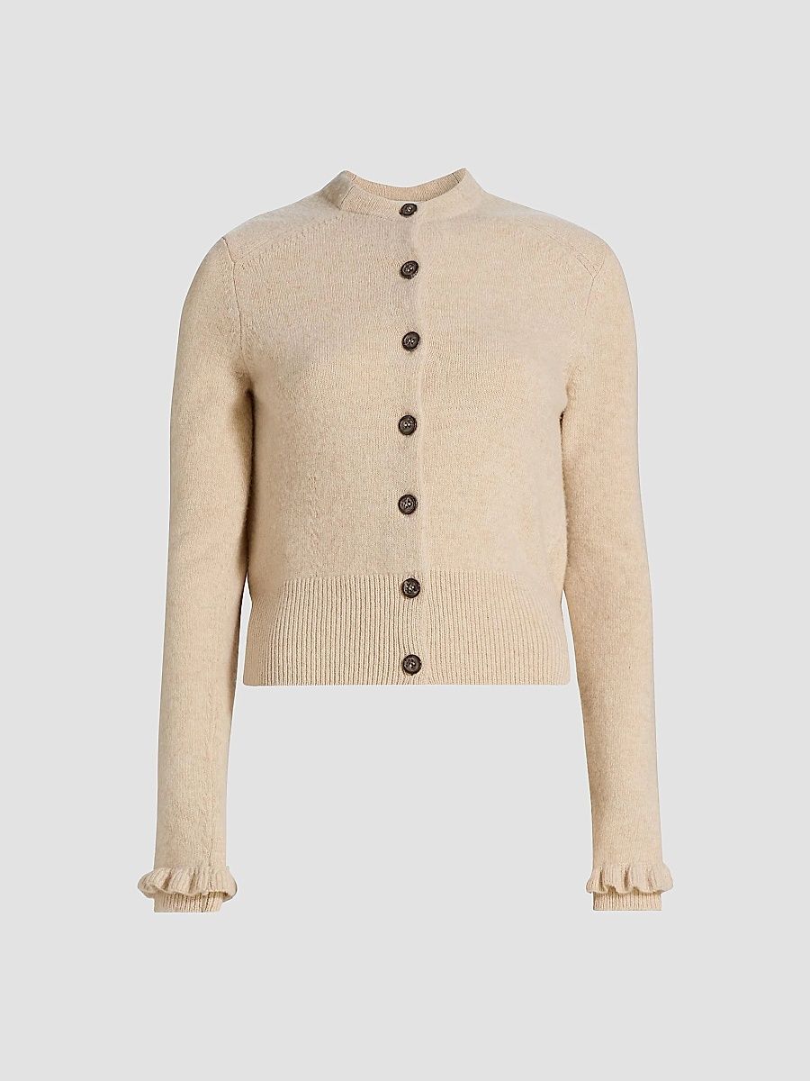 ba & sh Women's Karante Wool Cardigan - Beige Chine - Size Large