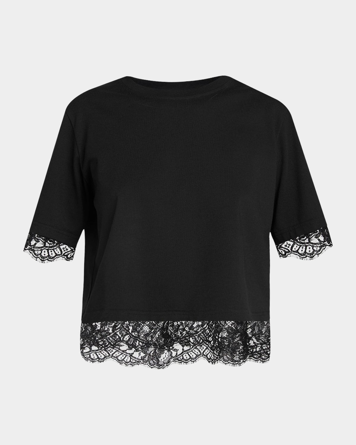 Lace Layered Short-Sleeve T-Shirt