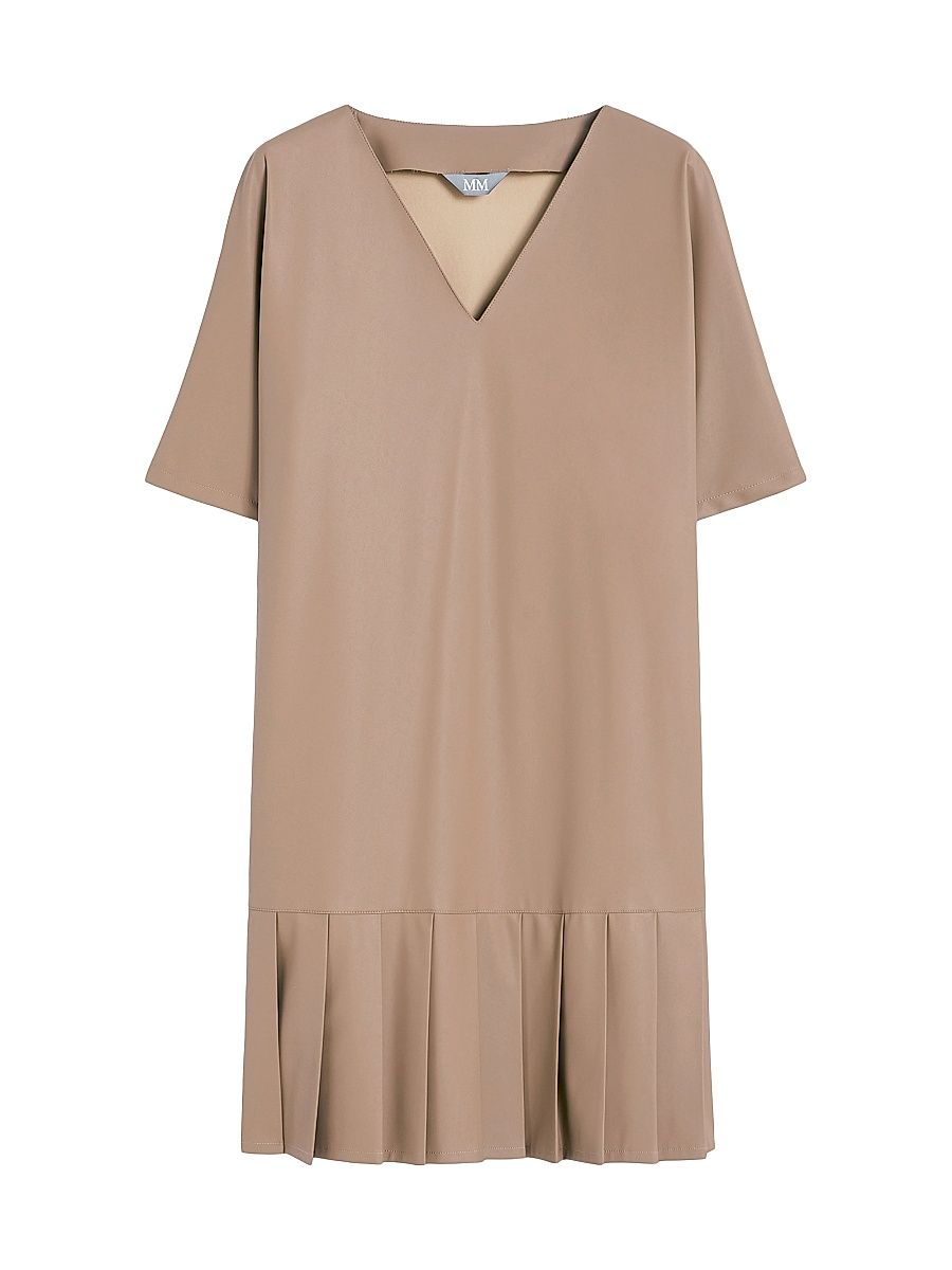 Women's Flared Jersey Dress - Camel - Size XL