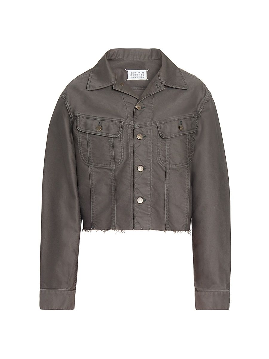 Women's Coated Denim Jacket - Carbon - Size 6